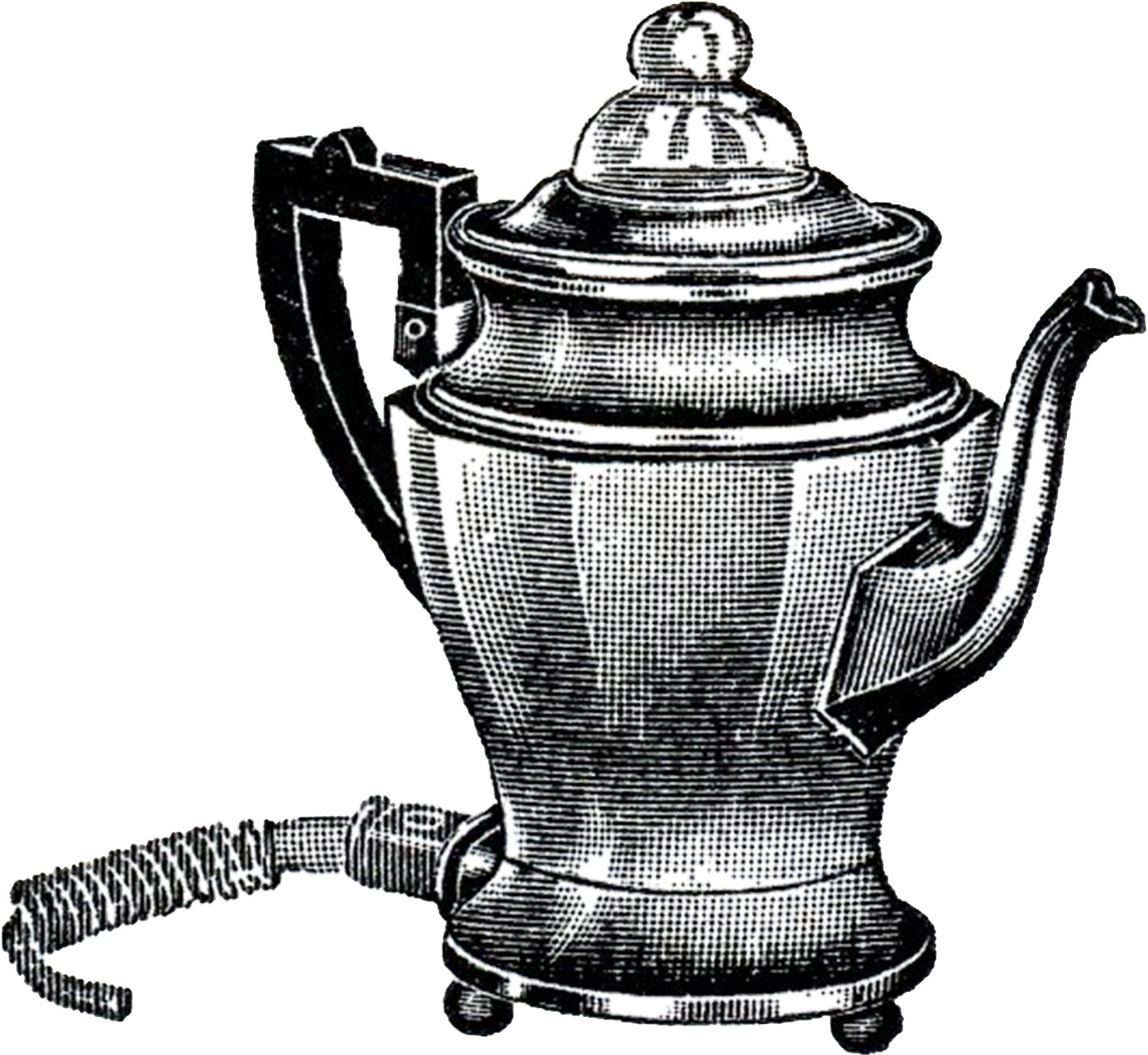 Retro Coffee Pot Clear - Coffee Pot Retro (1800x1662)