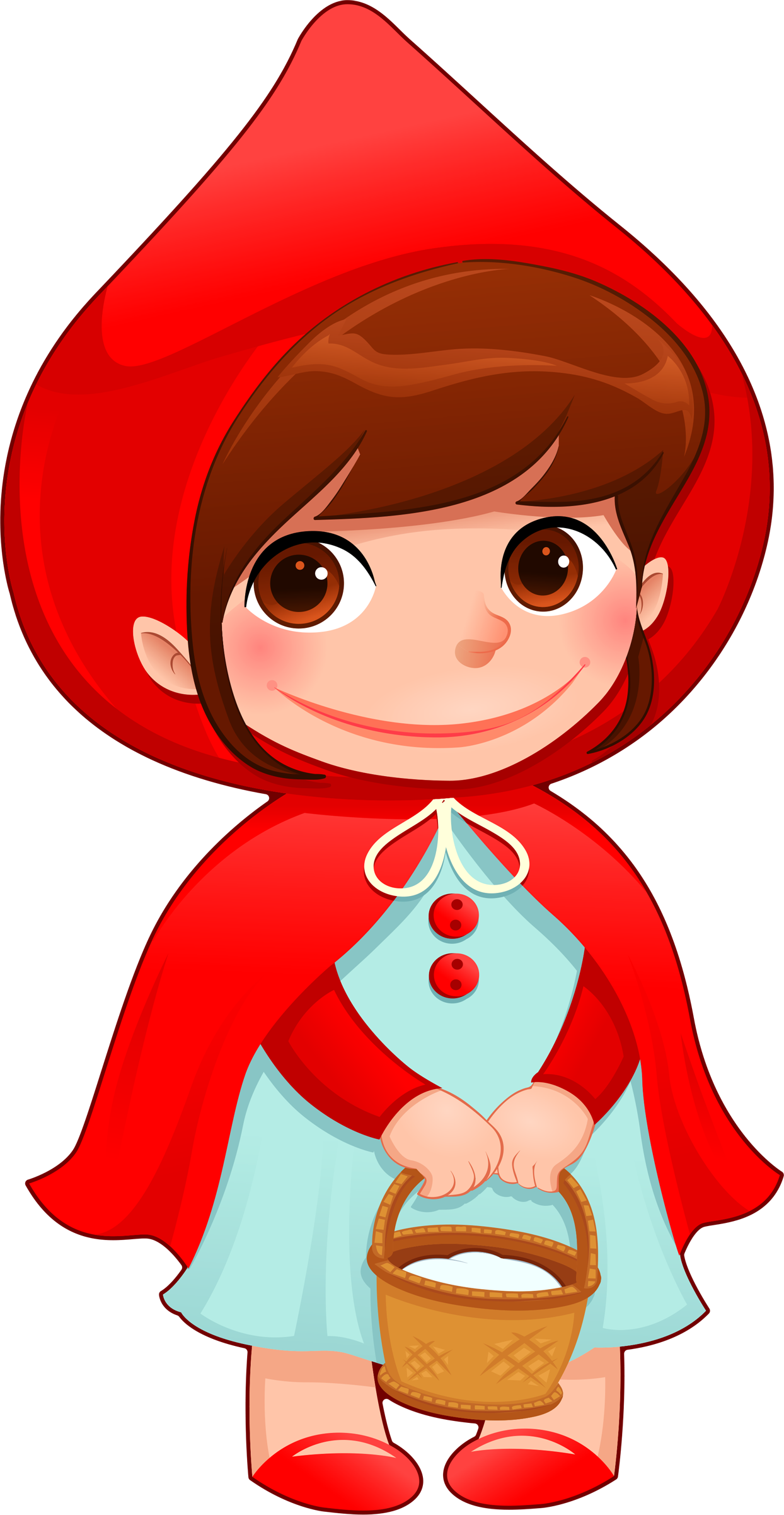 Tube Png Chapeuzinho Vermelho - Little Red Riding Hood Cartoon (1244x2401)