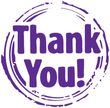 Thank You Purple Stamp - Thank You For Your Participation (400x400)