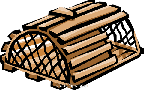 Lobster Trap Royalty Free Vector Clip Art Illustration - Lobster Trap Clip Art (480x303)