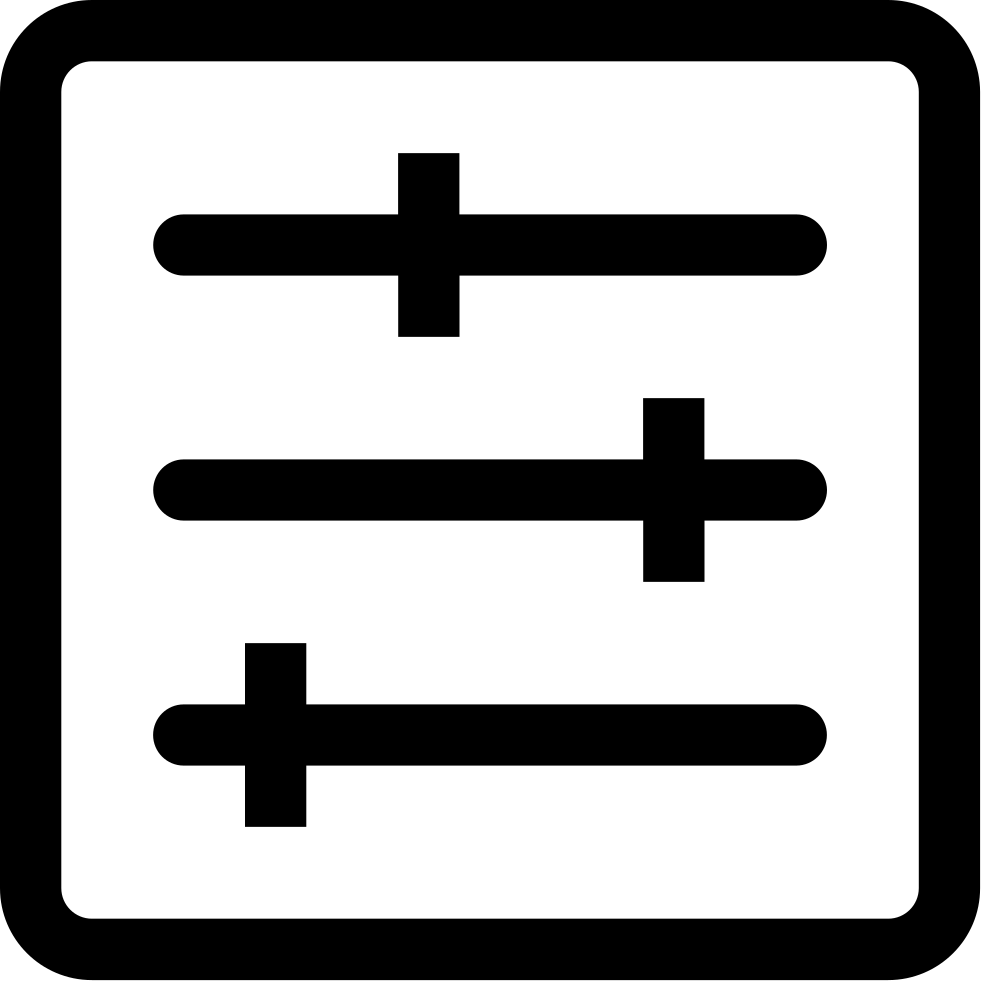 Equalizer Square Tool Symbol Comments - Icon (981x981)