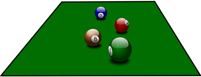 Ball, Billiard, Numbers, Red, Green - Kulecnik Png (680x340)