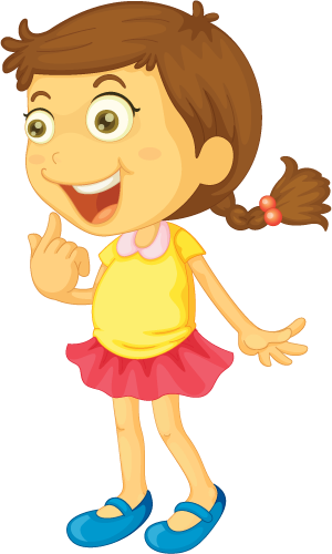 Hey, Look All Of The Answers To My Parent's Questions - Young Girl Clipart (300x500)