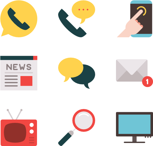 Communication And Media - Communication Technology Vector Png (600x564)