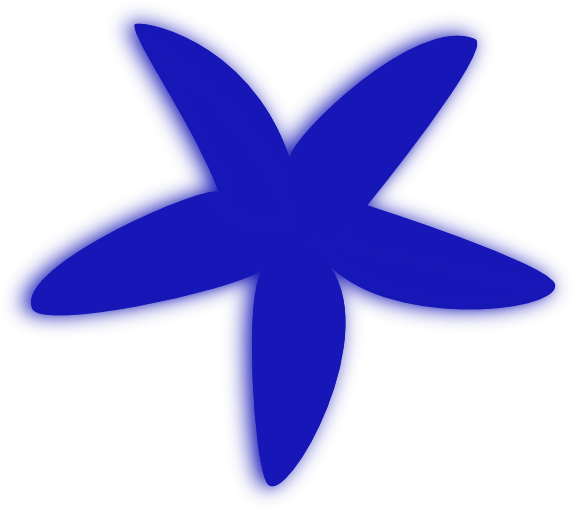 Blue Starfish Clipart Cute Blue Starfish Clipart - Blue Star Fish Cartoon (600x534)