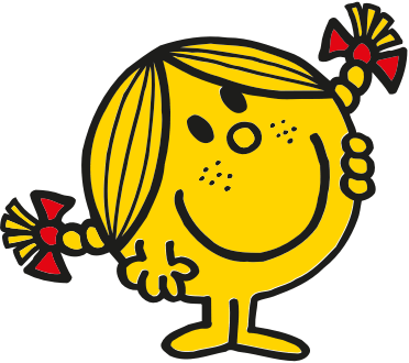 Little Miss Sunshine Mr Happy - Mr Men Fridge Magnets - Little Miss Sunshine (372x330)