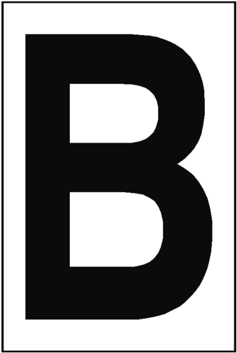 Letter B White Sign - Sign (600x600)