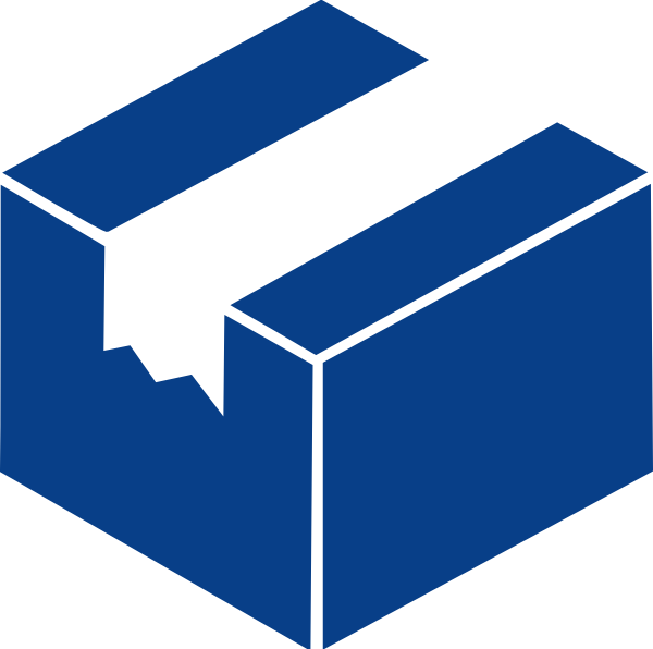 Blue Package Box Clip Art At Clker - Cube Form (600x596)