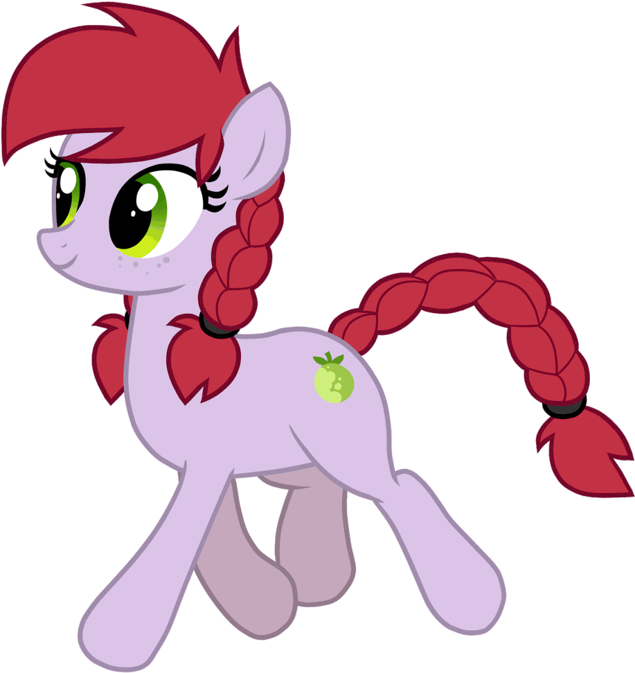 Wingedwolf94, Braid, Earth Pony, Female, Happy, Mare, - Pony Trot Cycle Gif (981x1024)