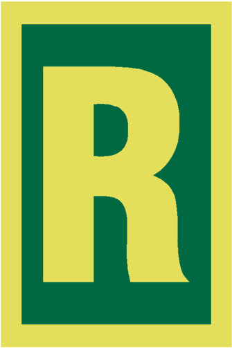Imo Letter R Sign Photoluminescent - Sign (600x600)