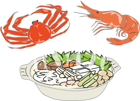 2018 New Year - 蟹 イラスト (640x480)