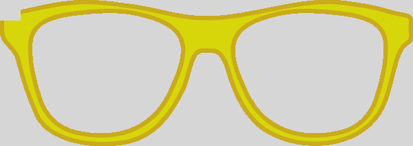 Yellow Glasses Clipart (600x213)
