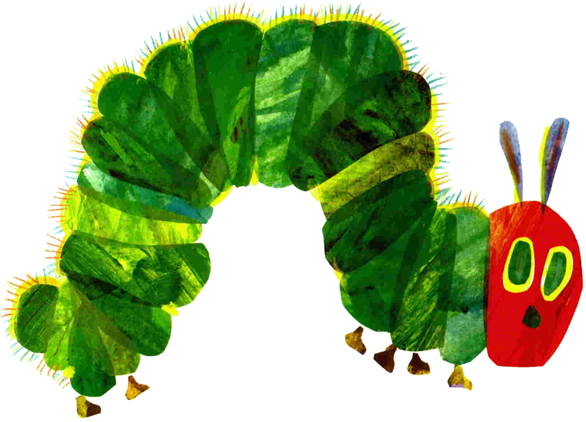 Caterpillar Clipart Transparent Background - Very Hungry Caterpillar Full Book (1200x885)