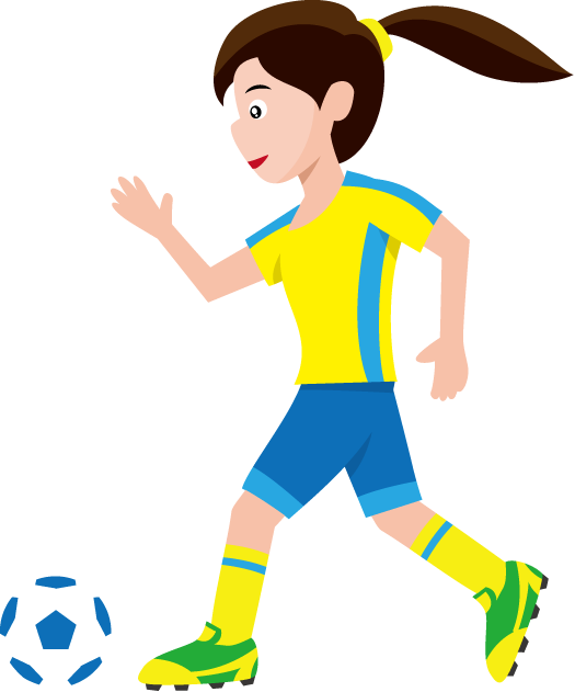 Women Playing Soccer Women Soccer Clipart - Muñequitas Jugando Futbol (525x631)