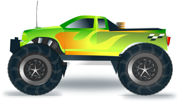 Monster Truck Free Clipart - Personalized Monster Truck Invitations (600x339)