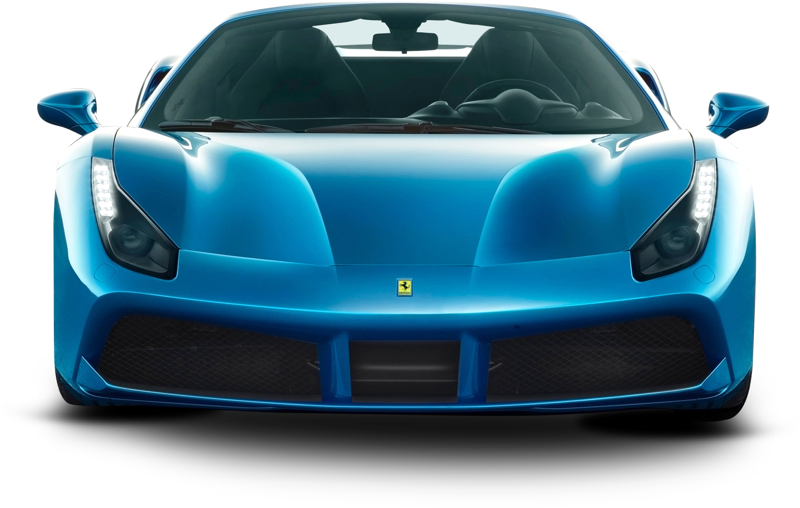 Blue Ferrari 488 Spider Car Png Image - Ferrari 488 Front Png (1712x1144)