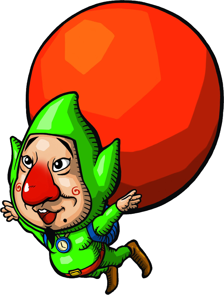 Happy Holidays - Tingle Zelda Balloon (713x938)