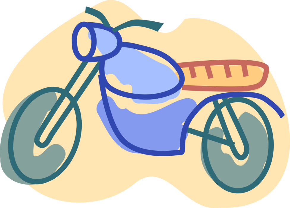 Vector Illustration Of Dirt Bike Motorcycle Or Motorbike - Vector Illustration Of Dirt Bike Motorcycle Or Motorbike (976x700)