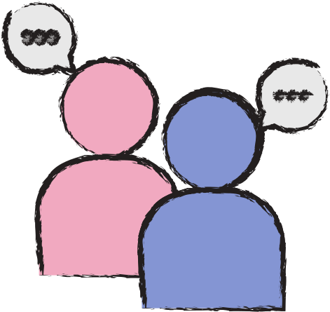 People With Speech Bubbles Icon - People With Speech Bubbles Icon (550x550)