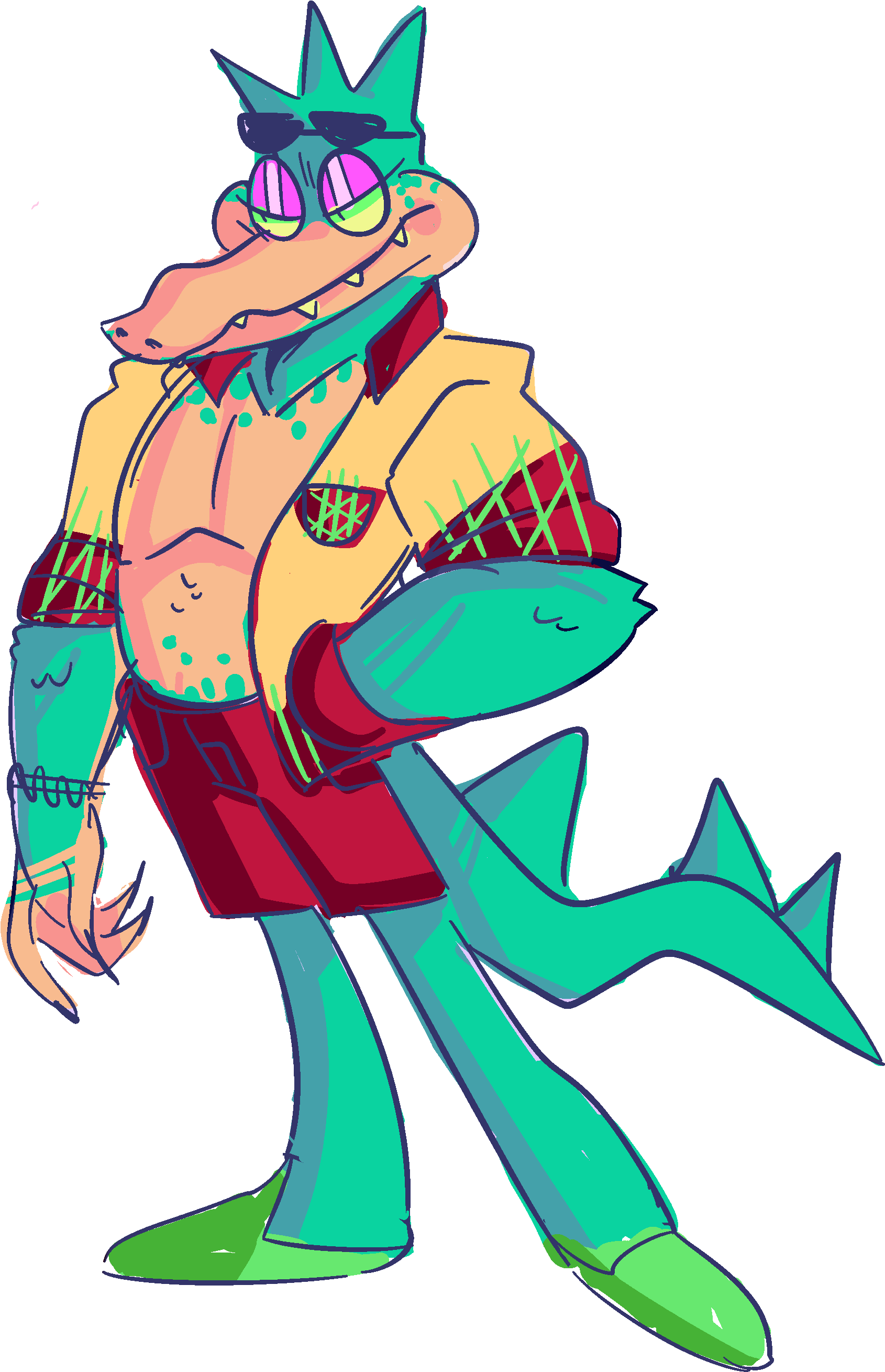 His Many Skills Include Being Able To Drive/ride Anything - Cartoon (2628x2628)