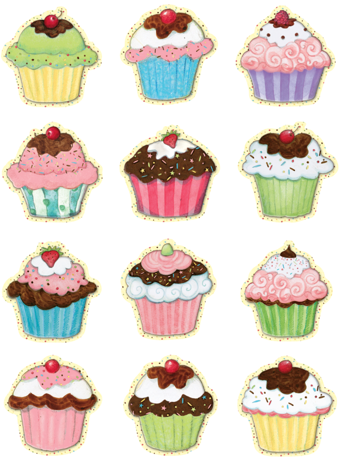 Tcr5128 Cupcakes Mini Accents From Susan Winget Image - Cupcake Cutouts (900x900)