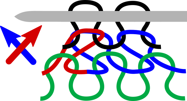 Right-leaning Purl Decrease - Decrease (628x340)