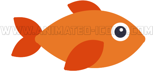 <span - Orange Fish Icon (600x600)