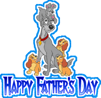 Fathers Day Clipart Fishing - Happy Father's Day Dog (352x342)
