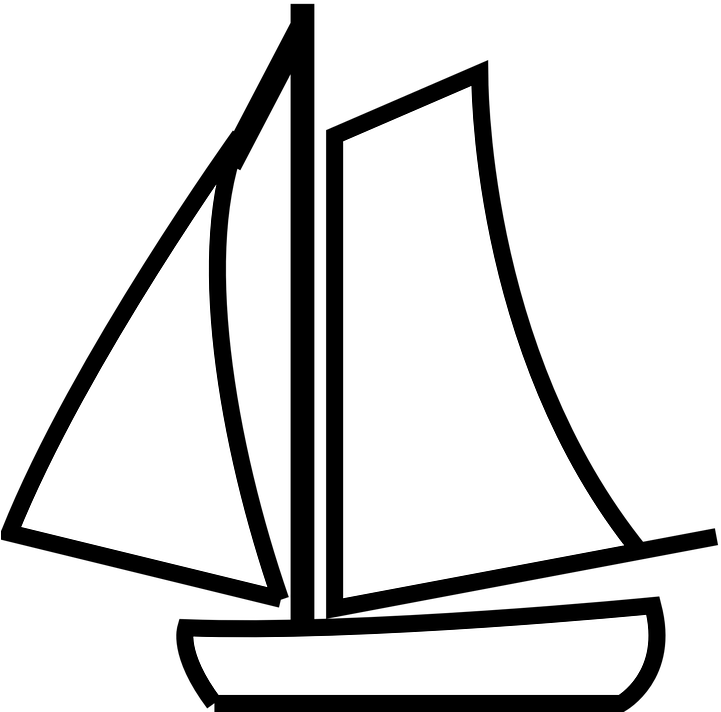 Sailboat Vector Clipart, Sailing, Boat, Yacht Silhouettes, - Boat Clip Art (724x720)