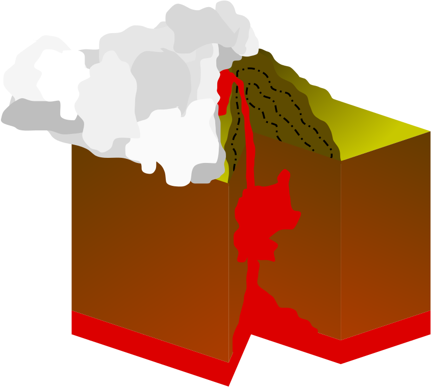 Volcano Svg - Peléan Eruption (856x768)
