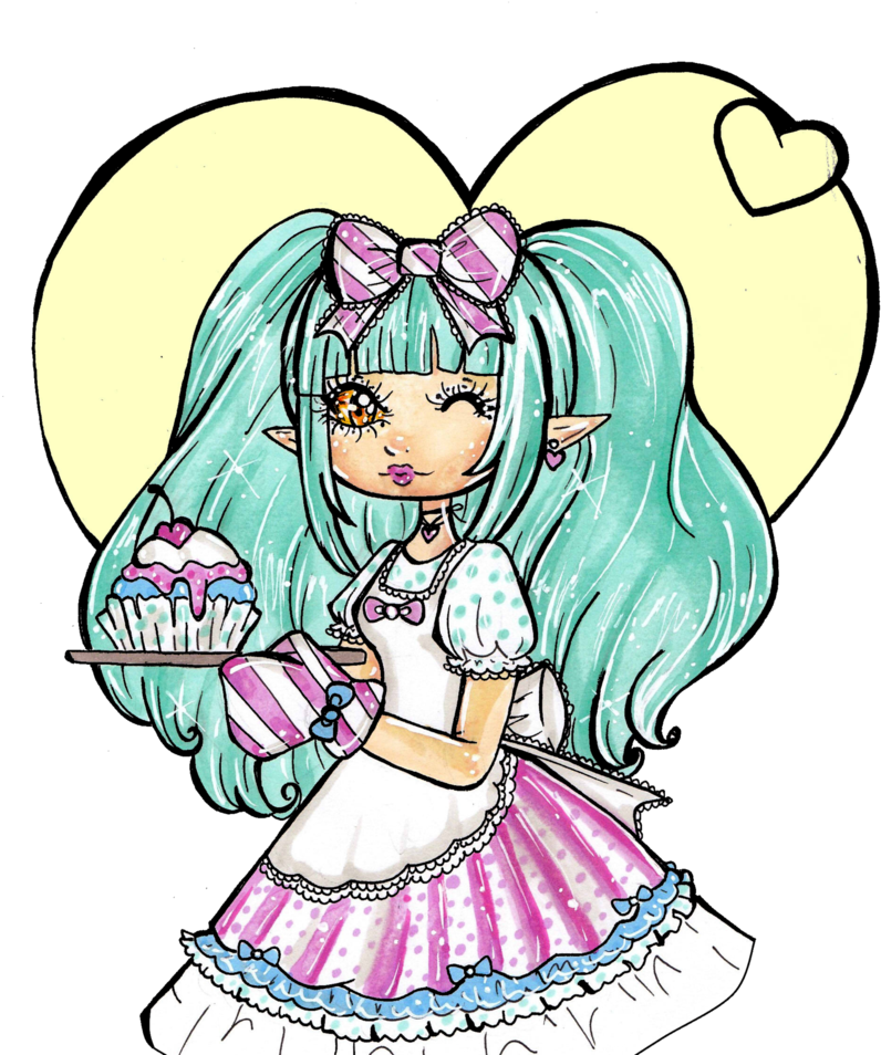 Let's Bake A Cake -midori By Bejja - Cartoon (831x962)
