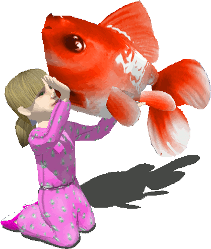 Animated Gif Transparent, Cartoons & Comics, Weird, - Transparent Goldfish Gif (428x500)
