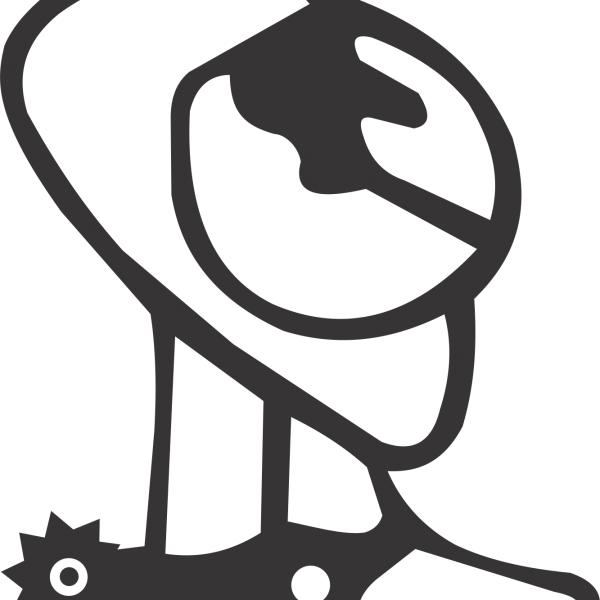 Boot With Spur & Hat - Hat (600x600)