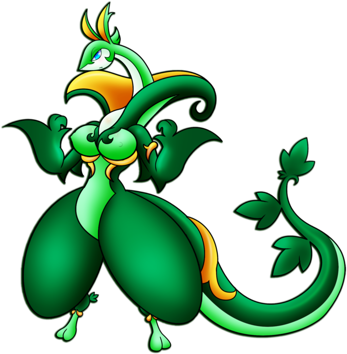 Eden By Gb Of Bs - Serperior Female Anthro (800x735)