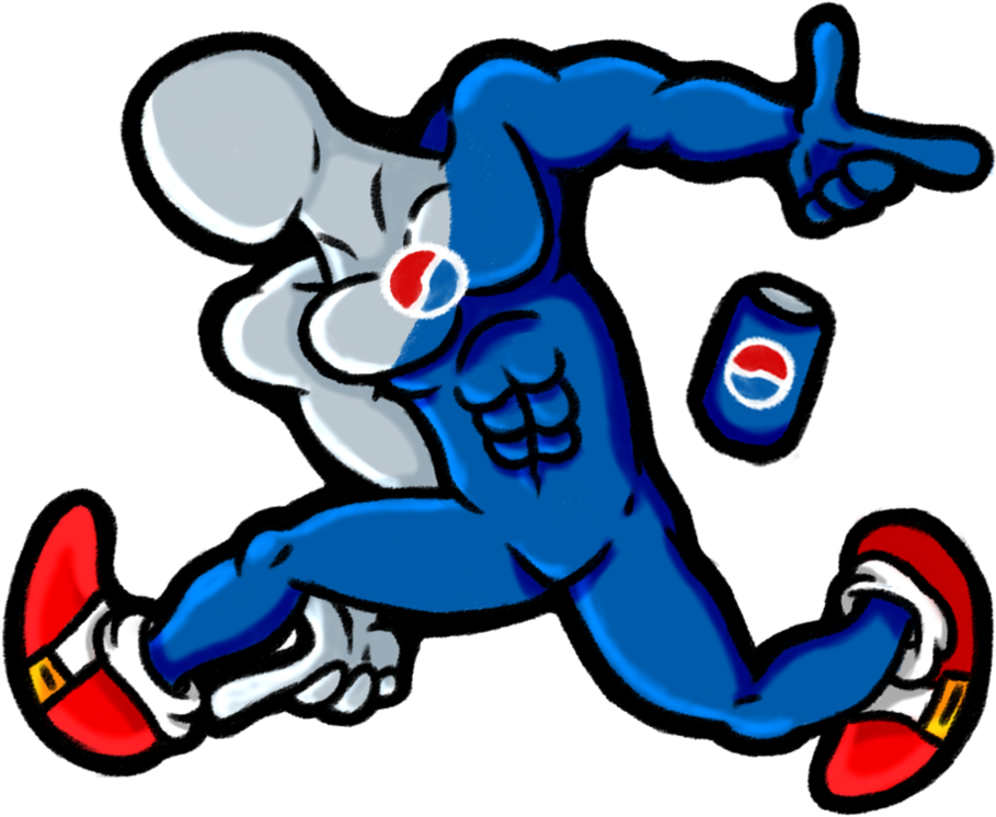 Pepsiman Drawing Clip Art - Pepsi Man Transparent (1014x788)