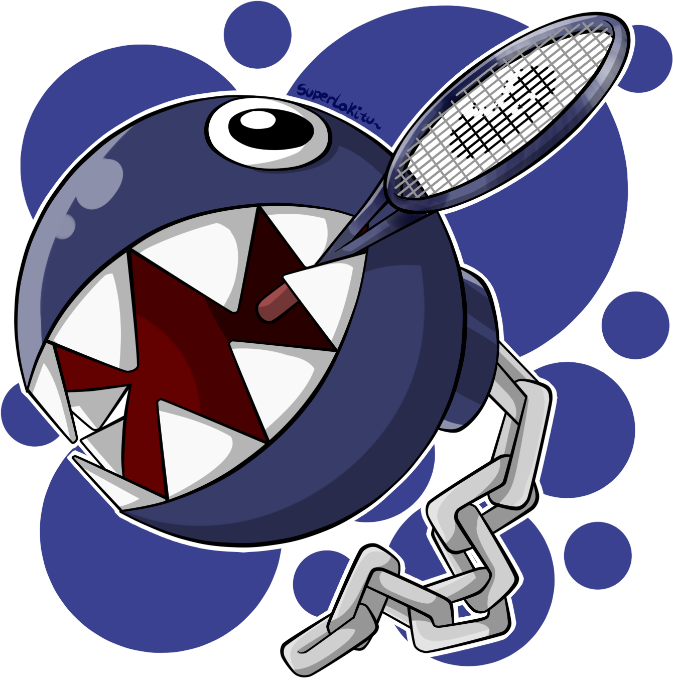 Super Mario Bros - Mario Tennis Aces Chain Chomp (1500x1500)