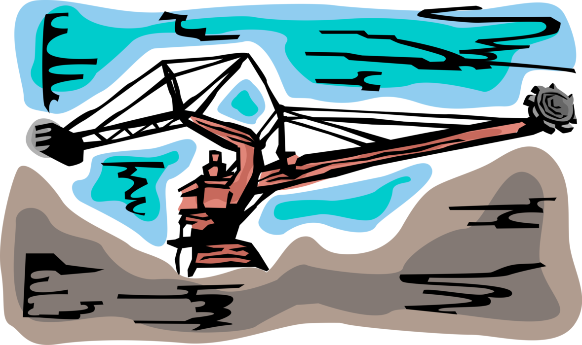 Vector Illustration Of Mining Industry Heavy Equipment - Illustration (1179x700)