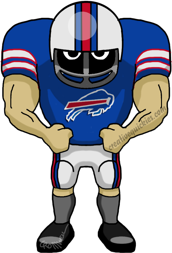 Buffalo New York Bills - Dallas Cowboy Football Player Clipart (752x940)