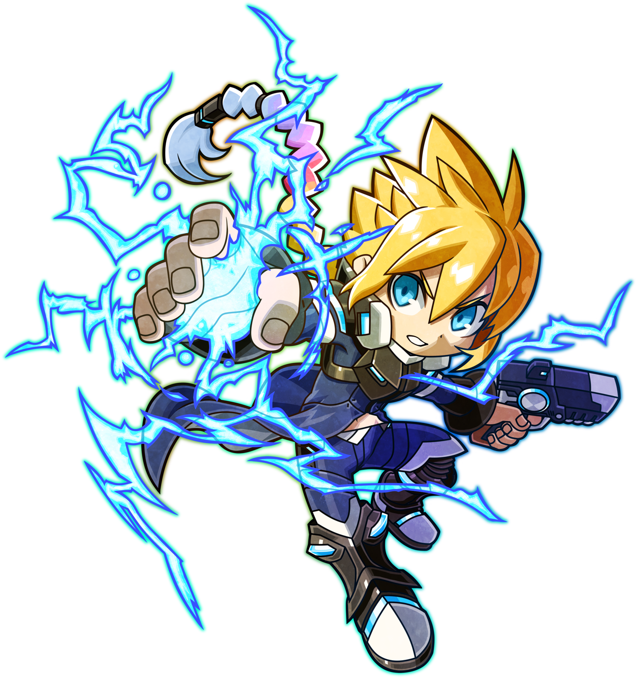 Mighty Gunvolt Burst Gunvolt Art - Mighty Gunvolt Burst Gunvolt (1493x1920)