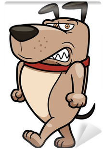 Vector Illustration Of Angry Dog Wall Mural • Pixers® - Angry Dog Cartoon (400x400)