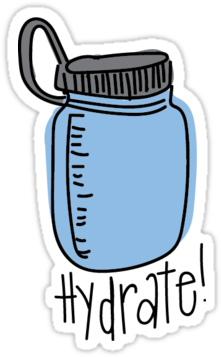 Also Buy This Artwork On Stickers - Drink Water (375x360)