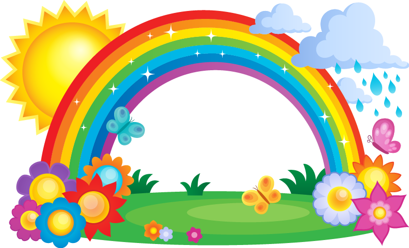 Rainbow Cloud Clip Art - Horse & Pony Magical Unicorns And Rainbows Light (821x498)