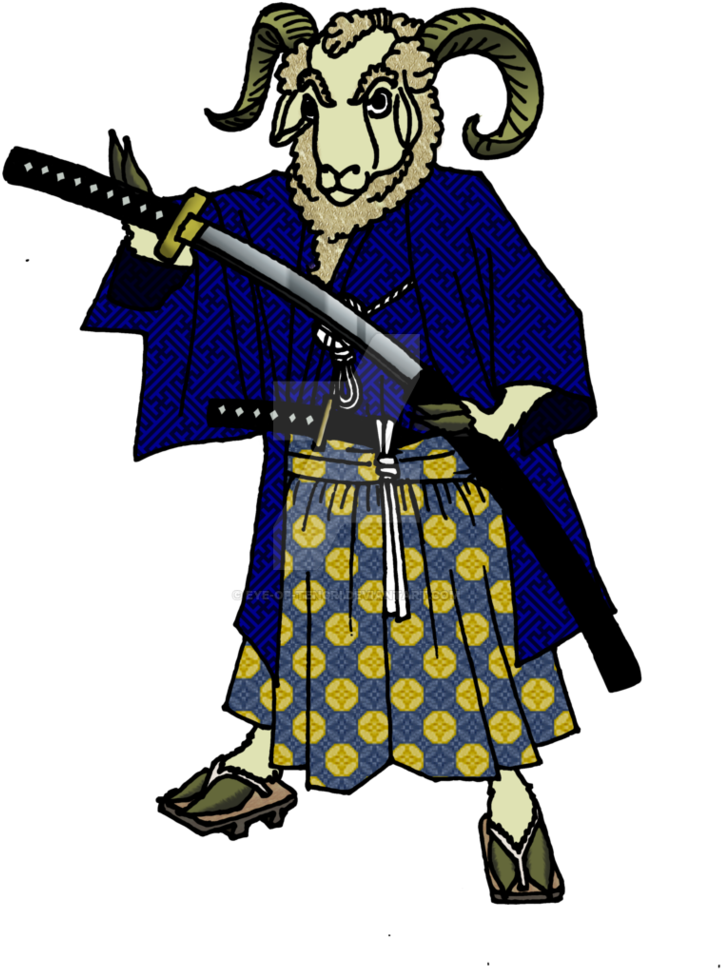 Samurai Sheep / Hitsuji No Samurai By Eye Of Tengri - Samurai Sheep (761x1050)