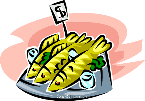Fish Market Royalty Free - Fish In The Market Clipart (480x337)