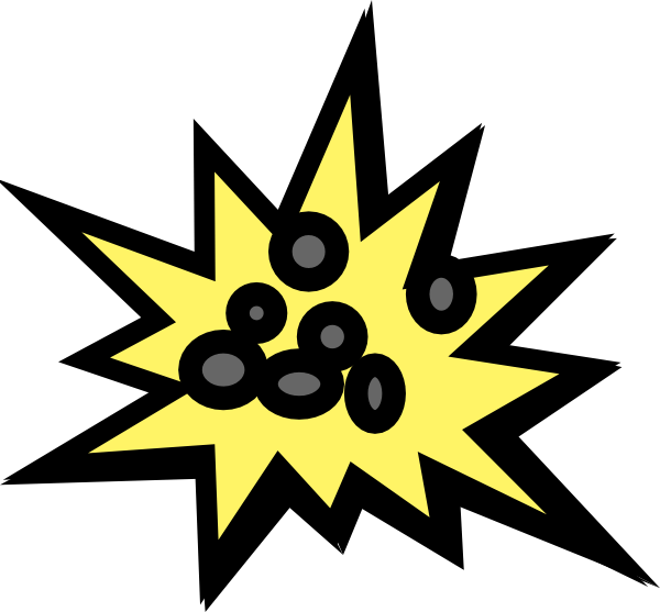 Clipart Uterus Exploding - Explosion Clip Art (600x557)