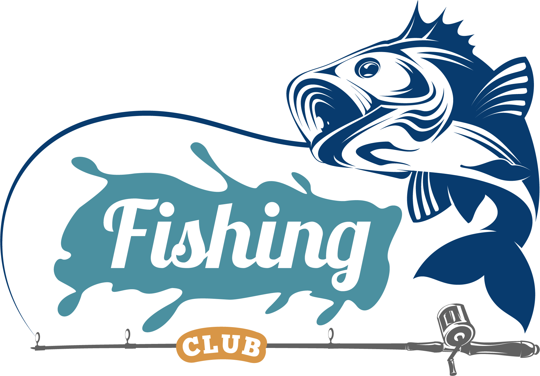 Logo Fishing Angling - Logo Bass Fish Vector (1866x1300)