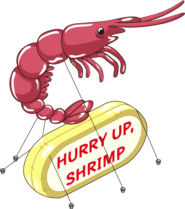 Fg Deco Hurry Up Shrimp Float - Fg Deco Hurry Up Shrimp Float (677x774)