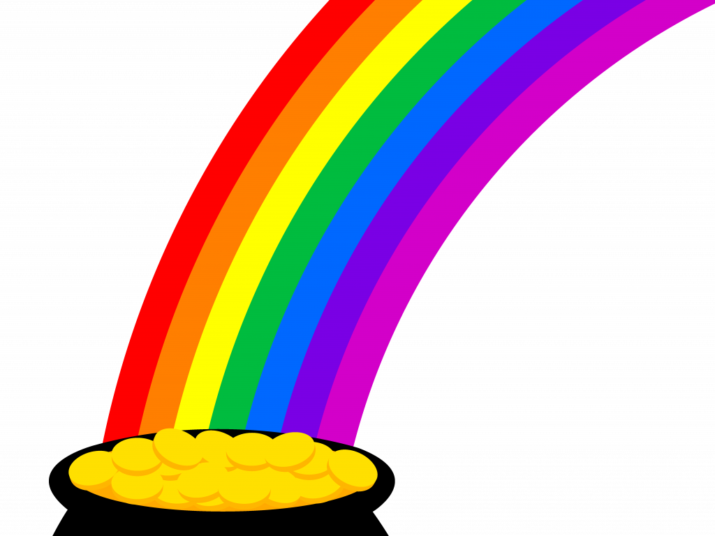 Download Stylist Design Rainbow And Pot Of Gold Clipart - Download Stylist Design Rainbow And Pot Of Gold Clipart (1024x768)