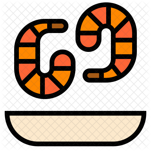 Shrimp Icon - Seafood (512x512)