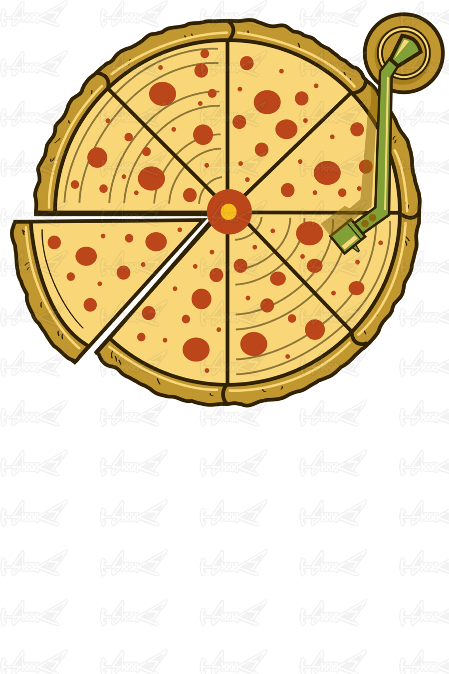 Pizza Vinyl - Pizza Vinyl Laptop Sleeve - 13" (900x1350)